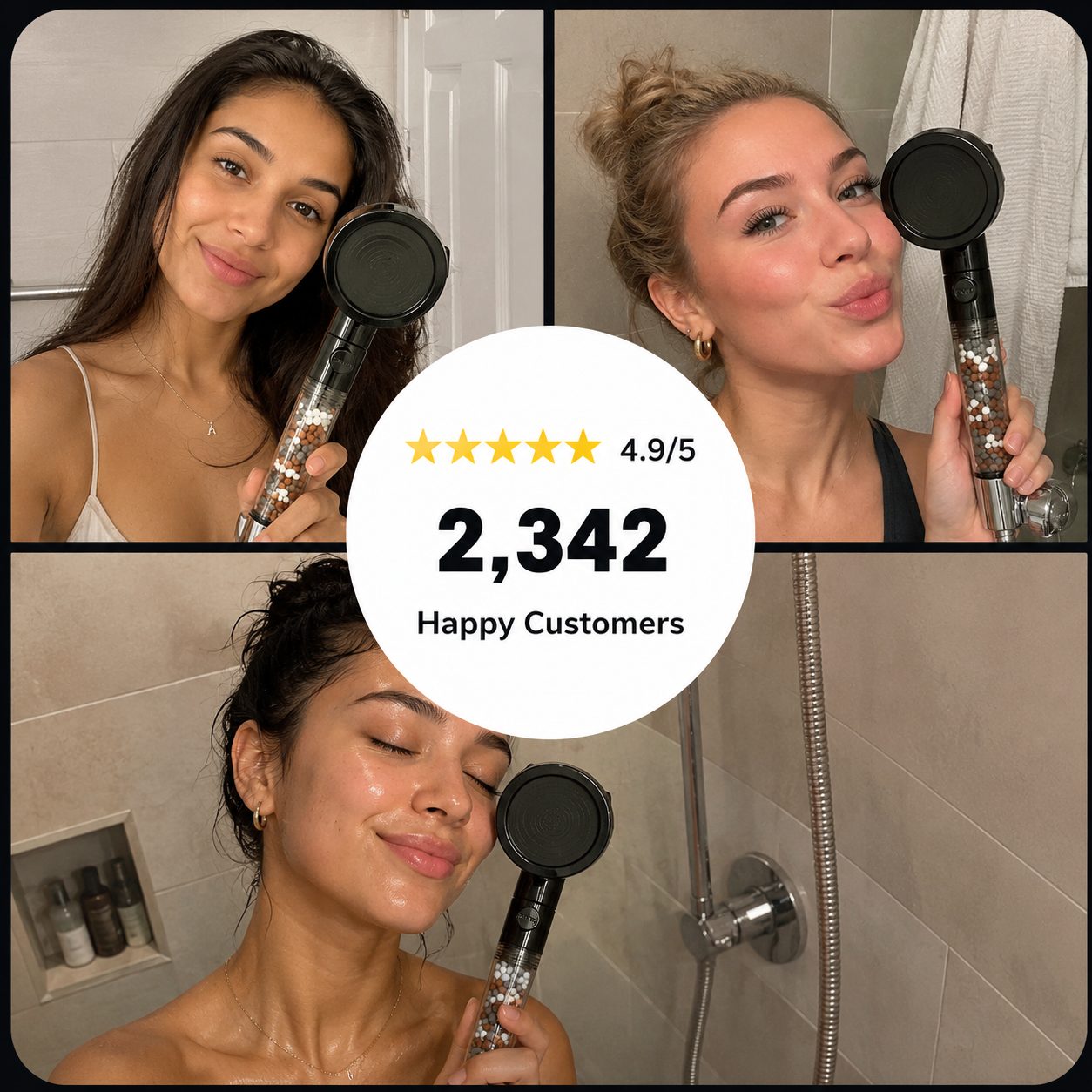 FlowPureCo customers using the PureShower Filter